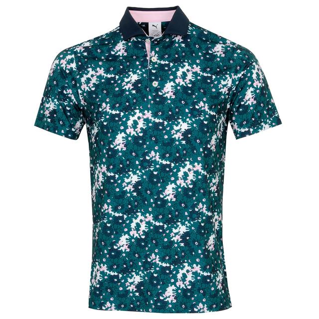 PUMA x Arnold Palmer Floral Golf Polo Shirt on Productcaster.