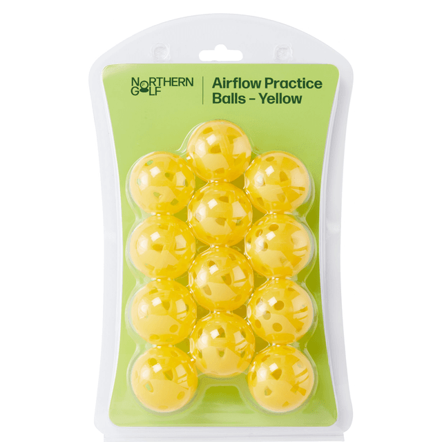 Northern Golf Airflow Practice Golf Balls Yellow Pack of 12 on Productcaster.