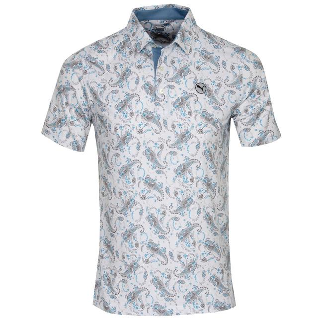 PUMA Cloudspun Paisley Polo Shirt on Productcaster.