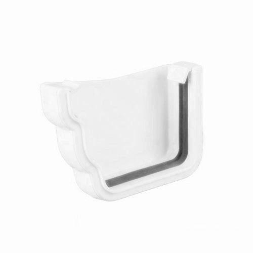 Plastic Guttering Ogee Prostyle External Stop End LH - Arctic White uPVC Brett Martin on Productcaster.