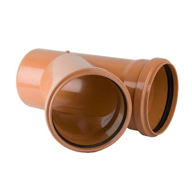 Underground Sewer Pipe Double Socket Branch 45 Degree - 250mm x 250mm Terracotta Plastic Brett Martin on Productcaster.