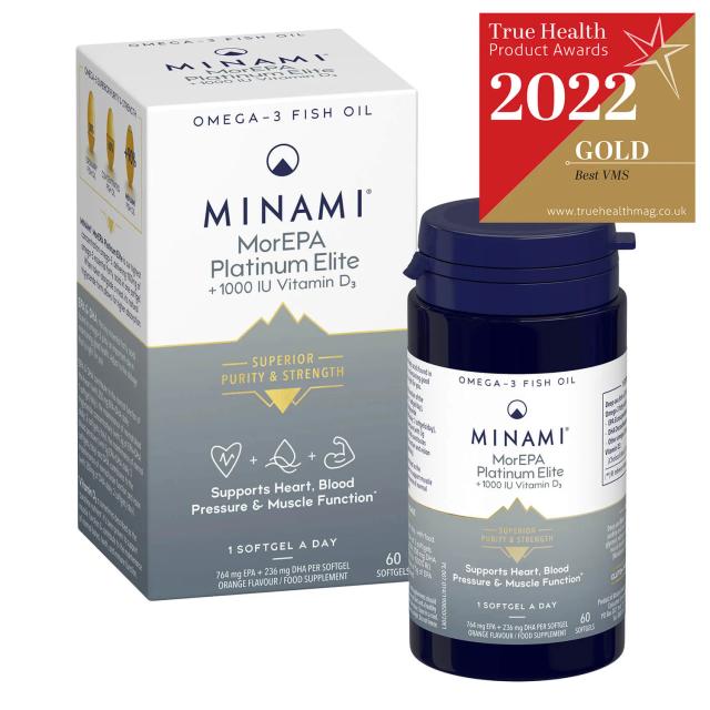 Minami MorEPA Platinum Omega-3 Fish Oil + Vitamin D - 60 Capsules on Productcaster.