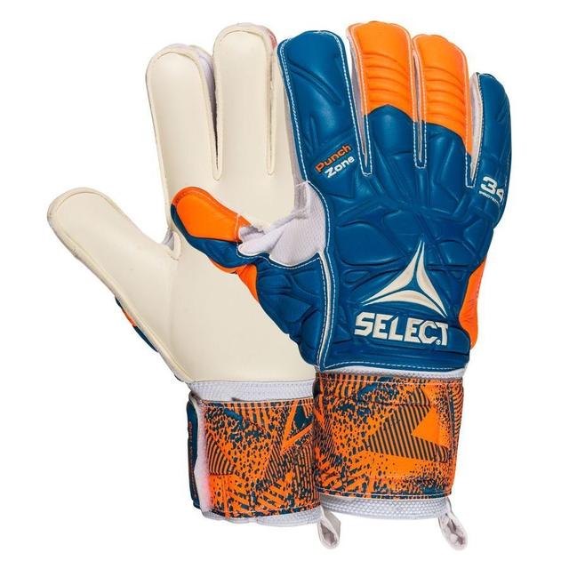 Select Goalkeeper Gloves 34 Protection - Orange/blue/white, size 5 on Productcaster.