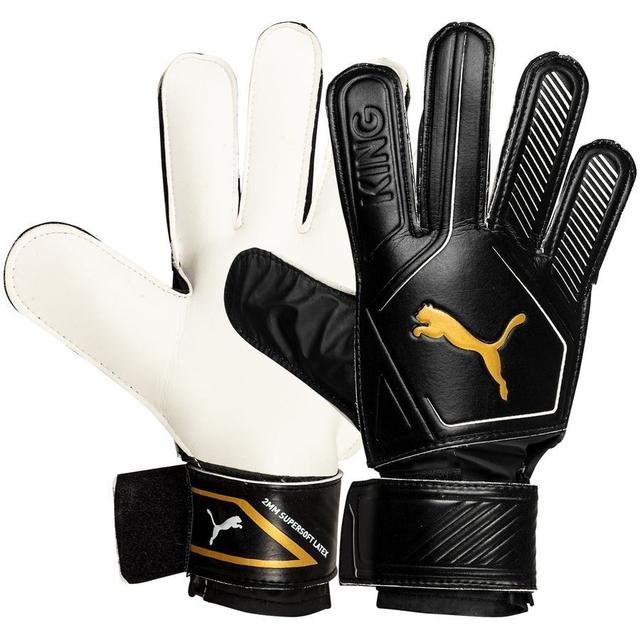 PUMA Goalkeeper Gloves King 4 - Black/gold/white, size 10 on Productcaster.