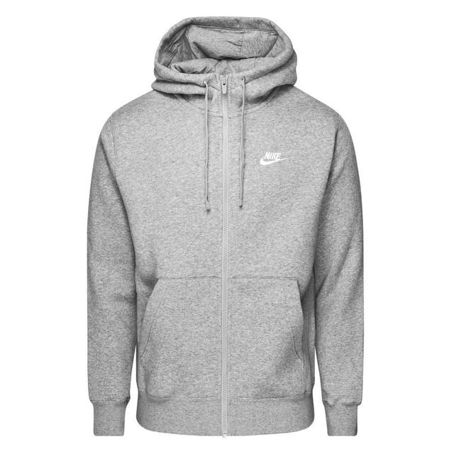 Nike Hoodie Nsw Club - Dark Grey Heather/matte Silver/white, size Large on Productcaster.