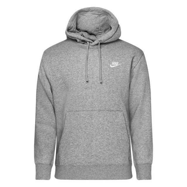 Nike Hoodie Nsw Club - Dark Grey Heather/matte Silver/white, size X-Large on Productcaster.