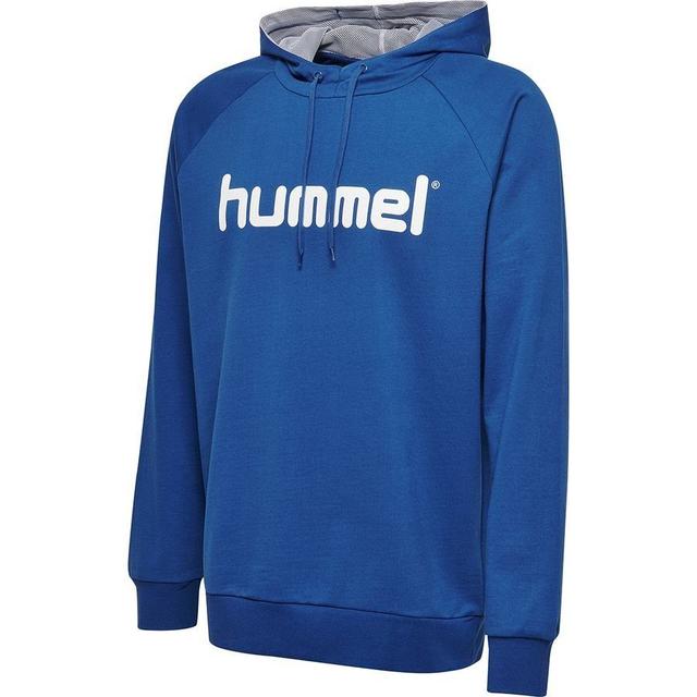 Hummel Go Cotton Logo Hettegenser - Blå, størrelse ['XX-Large'] on Productcaster.