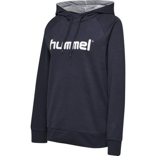 Hummel Go Cotton Logo Hoodie - Navy Woman, size Small on Productcaster.