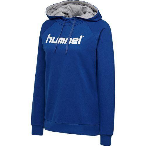 Hummel Go Cotton Logo Hoodie - Blue Woman, size Large on Productcaster.