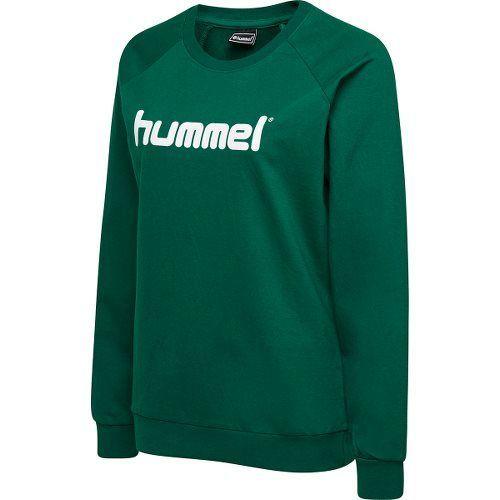 Hummel Go Cotton Logo Sweatshirt - Green Women, size ['Large'] on Productcaster.