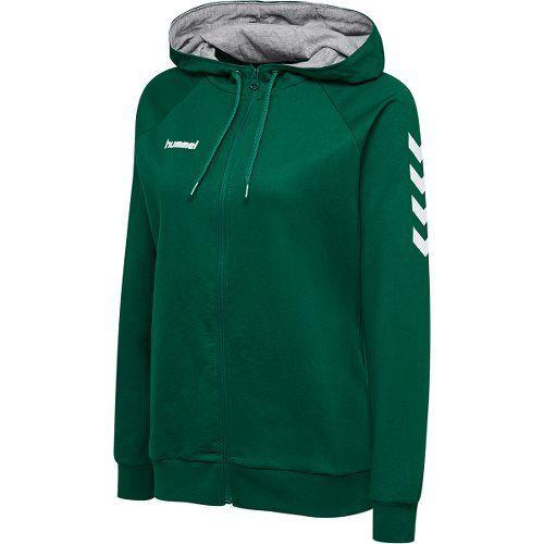 Hummel Go Cotton Hoodie - Green Women, size X-Large on Productcaster.