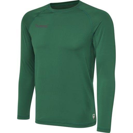 Hummel First Performance Baselayer Long Sleeves - Green, size ['Small'] on Productcaster.