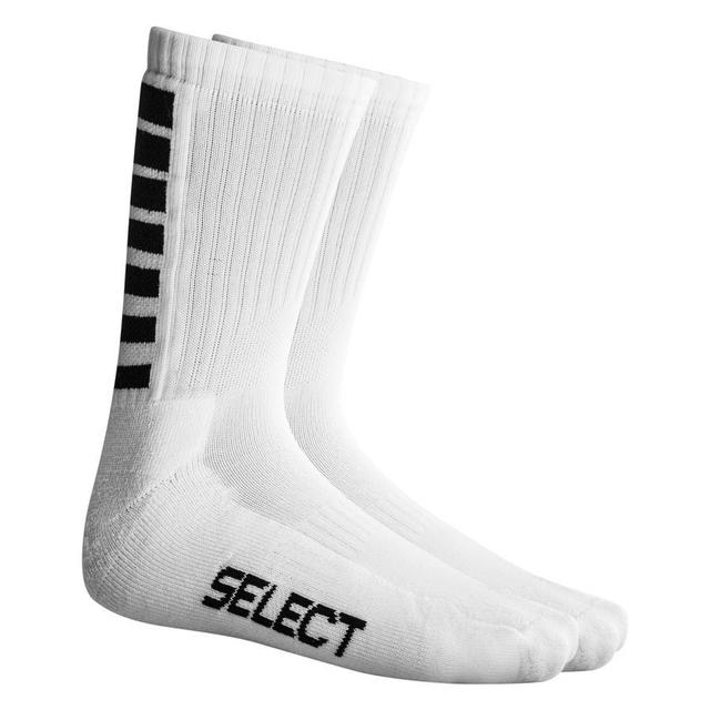 Select Football Socks Striped Short - White/black, size 36-40 on Productcaster.