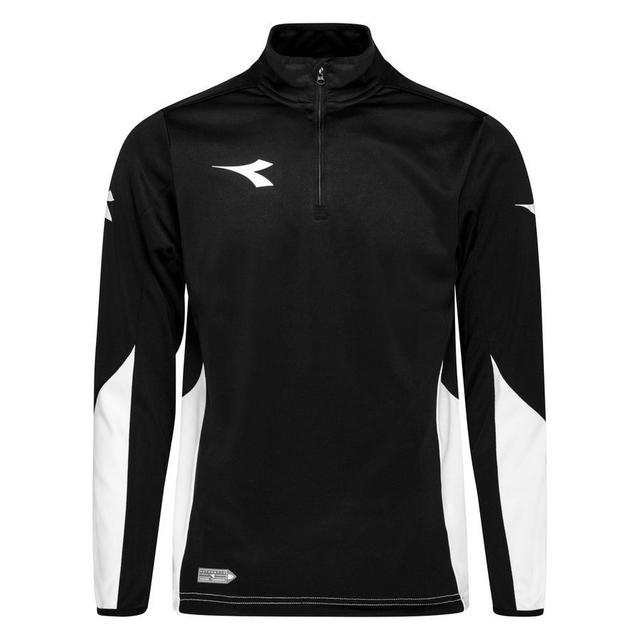 Diadora Training Shirt Equipo 1/2 Zip - Black/white Kids, size 152 cm on Productcaster.