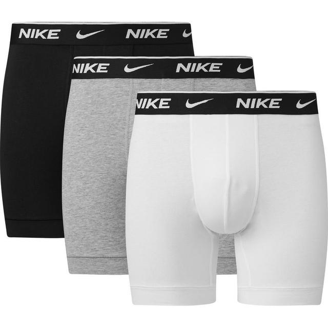 Nike Boxer Shorts 3-pack - White/grey Heather/black, size X-Small on Productcaster.