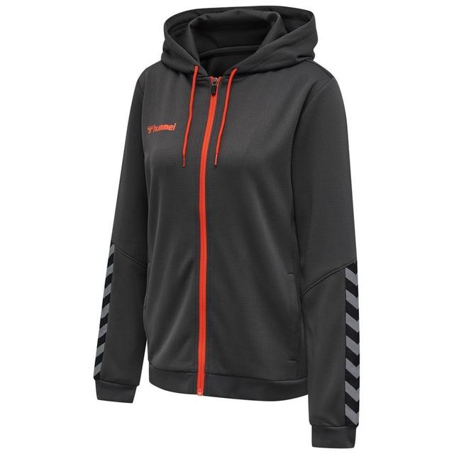 Authentic Poly Zip Hoodie Woman Asphalt - , size Medium on Productcaster.