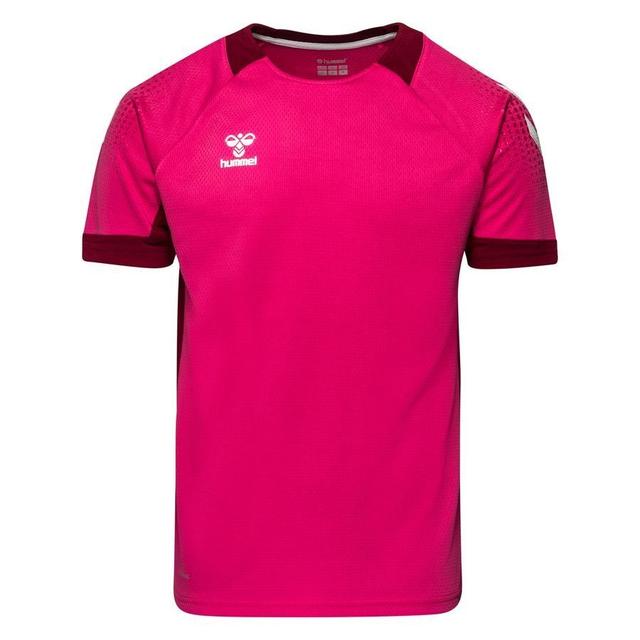 Hummel Training T-shirt Hmllead Poly - Raspberry Sorbet, size Large on Productcaster.