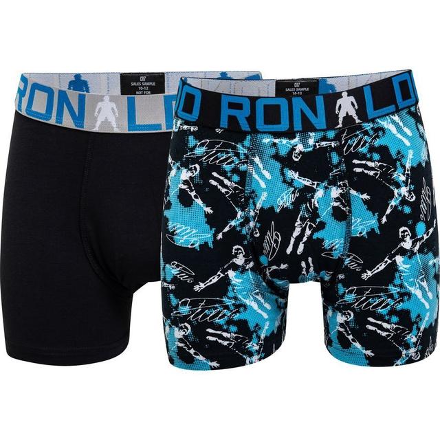 Cr7 Boxershorts 2-pack - Zwart/blauw Kids - Cr7 Underwear, maat 7-9 years on Productcaster.