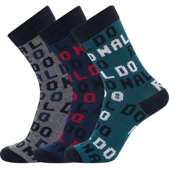 Cr7 Underwear Cr7 Socks 3-pack - Grey/navy/green Kids, size 40-43 on Productcaster.