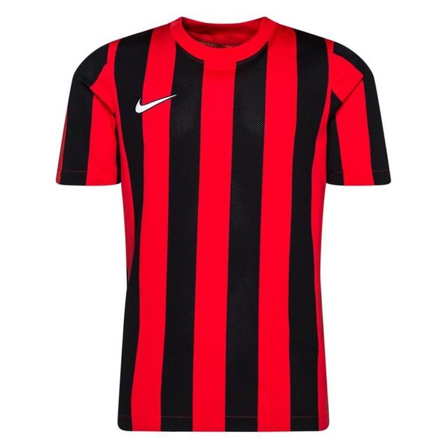 Nike Voetbalshirt Df Striped Division Iv - Rood/zwart/wit Kids, maat S: 128-137 cm on Productcaster.