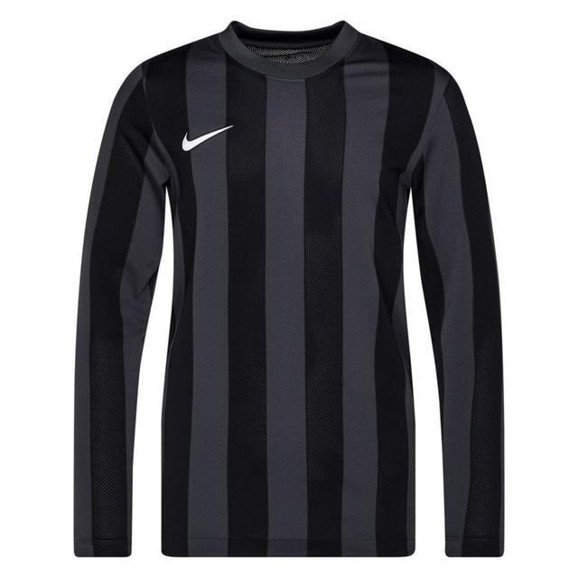 Nike Playershirt Dri-fit Striped Division Iv - Anthracite/black/white Long Sleeves Kids, size S: 128-137 cm on Productcaster.