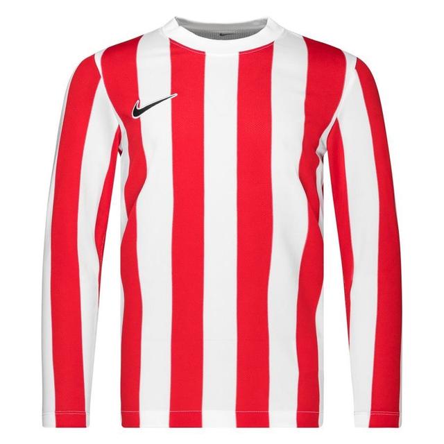 Nike Playershirt Dri-fit Striped Division Iv - White/university Red/black Long Sleeves Kids, size M: 137-147 cm on Productcaster.