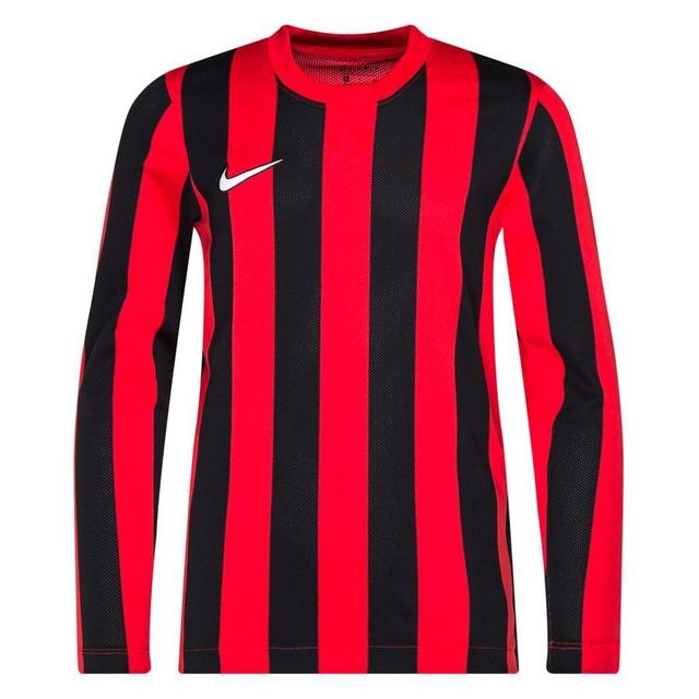 Nike Playershirt Dri-fit Striped Division Iv - University Red/black/white Long Sleeves Kids, size S: 128-137 cm on Productcaster.