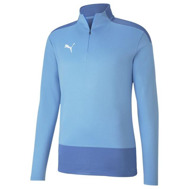 PUMA Training Shirt Teamgoal 23 1/4 Zip - Team Light Blue/blue Yonder, size Large on Productcaster.