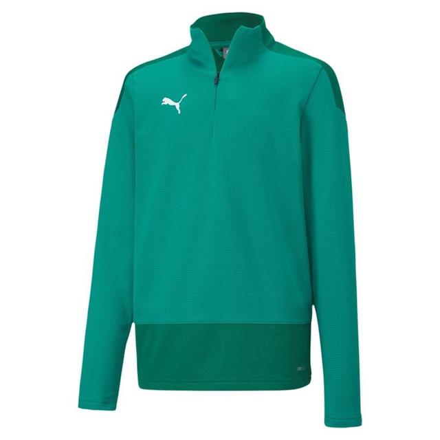 PUMA Training Shirt Teamgoal 23 1/4 Zip - Pepper Green/power Green Kids, size YXS/116 cm on Productcaster.