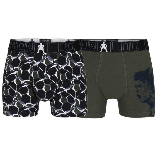 Cr7 Trunks 2-pack - Black/green Kids - , size 7-9 years on Productcaster.