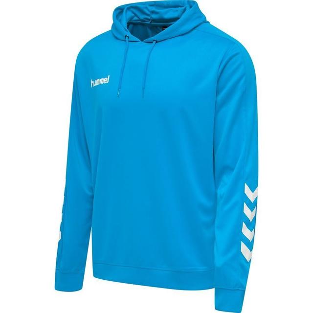 Hummel Promo Poly Hoodie - Blue, size Large on Productcaster.