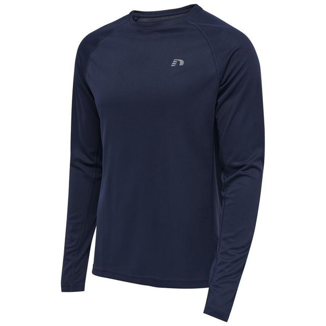 MEN'S CORE RUNNING T-SHIRT L/S BLACK IRIS - , size Medium on Productcaster.