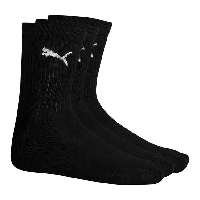 PUMA Socks Crew Sport 3-pack - Black/white Kids, size 35-38 on Productcaster.