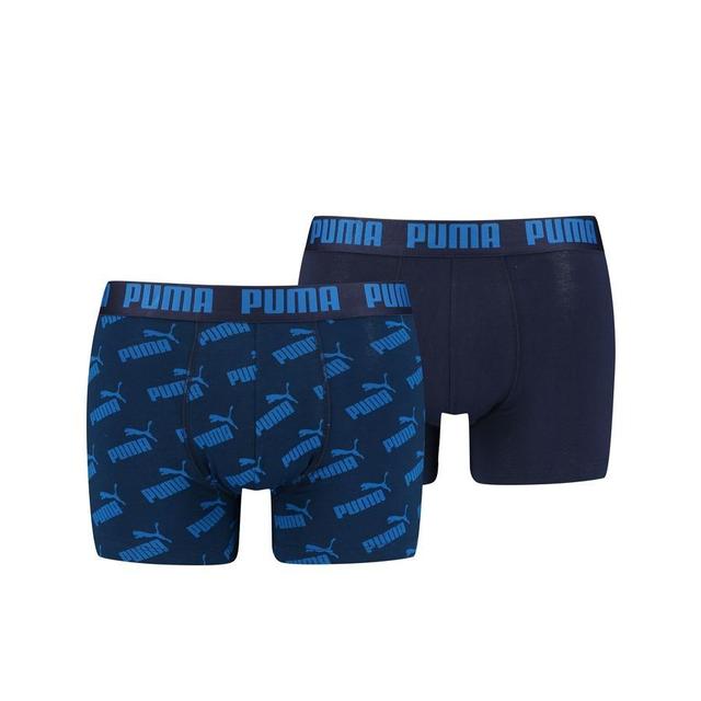 PUMA Boxer Shorts Aop 2-pack - Blue/navy, size Small on Productcaster.