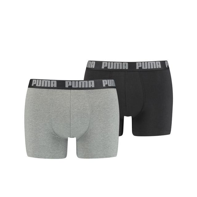 PUMA Boxer Shorts Basic 2-pack - Grey/black, size Small on Productcaster.