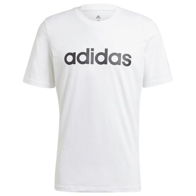 adidas T-Shirt Essential Linear Logo - Hvid/Sort Børn, størrelse Large on Productcaster.