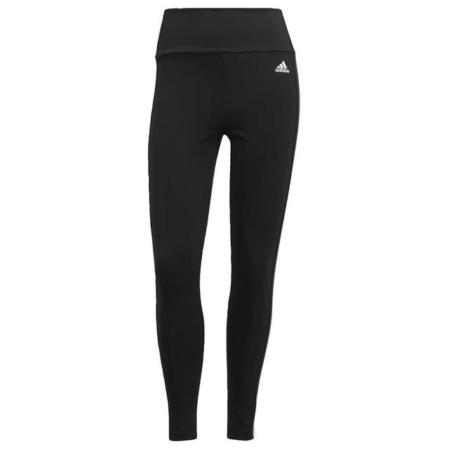 adidas Tights Designed To Move Sport 3-stripes - Black/white Woman, size X-Small on Productcaster.