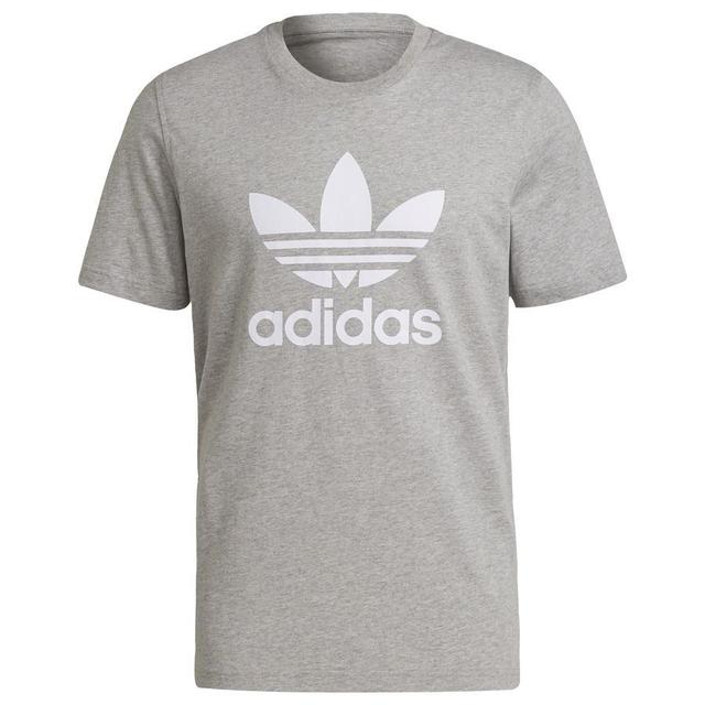 adidas Originals T-shirt Adicolor Classics Trefoil - Medium Grey Heather/white, size Small on Productcaster.