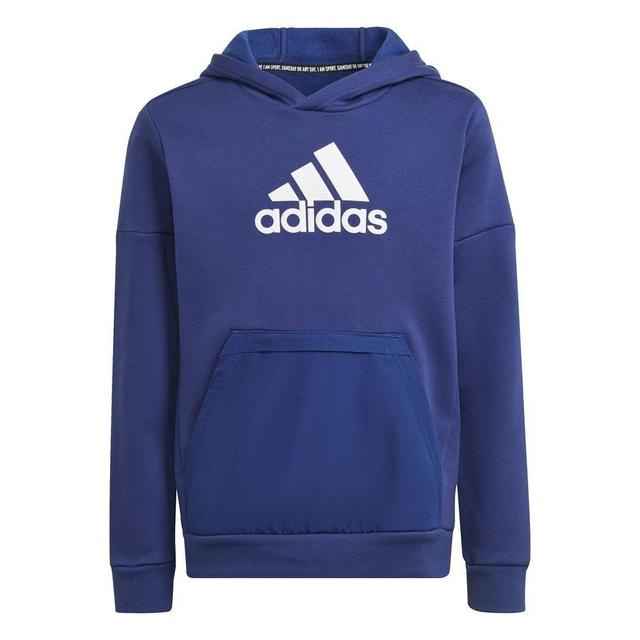 adidas Hoodie Badge of Sport Fleece - Blau/Weiß Kinder, Größe 116 cm on Productcaster.