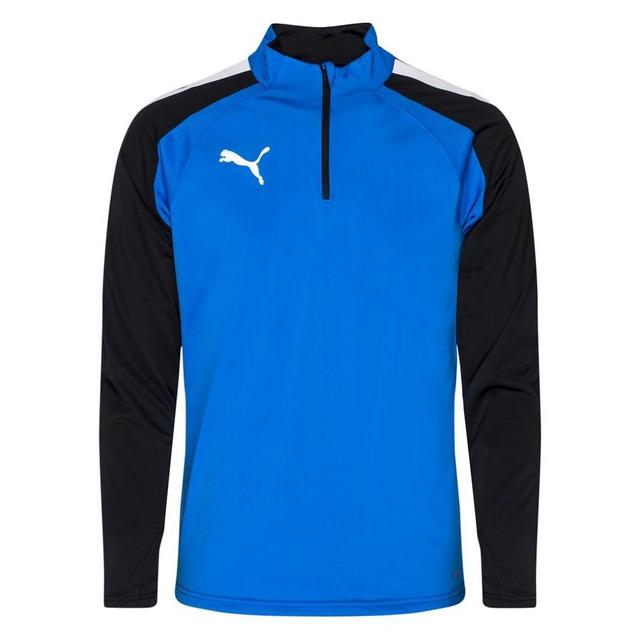 PUMA Training Shirt Teamliga 1/4 Zip - Electric Blue/black, size Small on Productcaster.