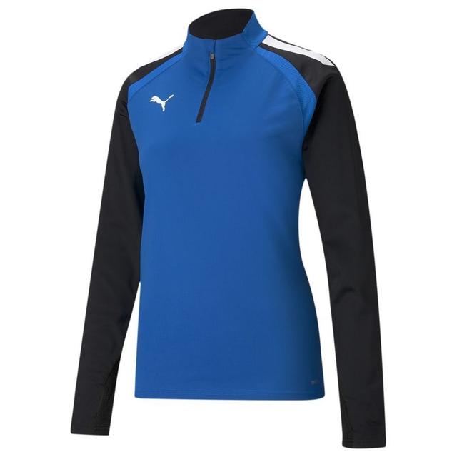 PUMA Training Shirt Teamliga 1/4 Zip - Electric Blue/black/white Woman, size Large on Productcaster.