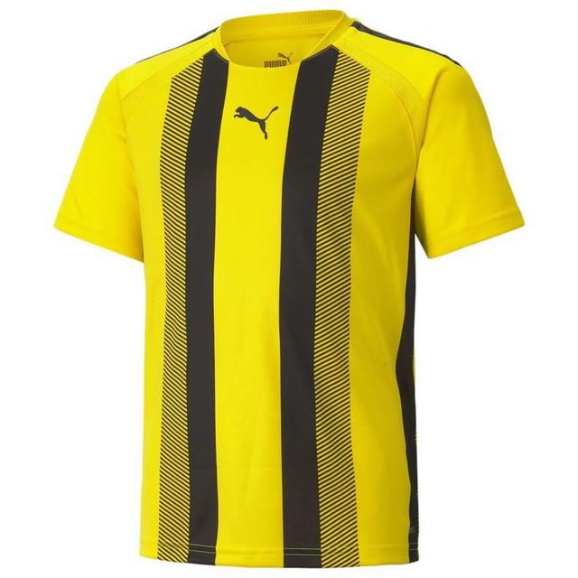 Teamliga Striped Jersey Jr Cyber Yellow-PUMA Black, size L/164 cm on Productcaster.