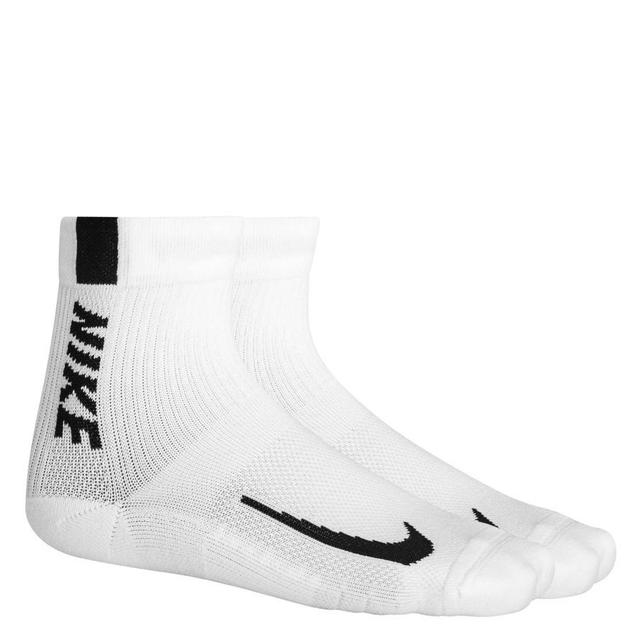 Nike Running Socks Multiplier Ankle 2-pack - White/black, size XL: 46-50 on Productcaster.