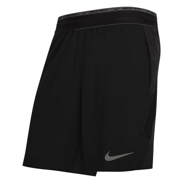 Nike Pro Running Shorts Dri-fit Flex - Black/iron Grey, size Small on Productcaster.