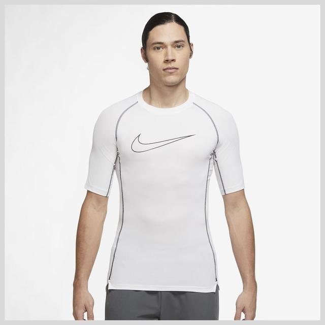 Nike Pro Top Dri-fit - White/black, size Large on Productcaster.