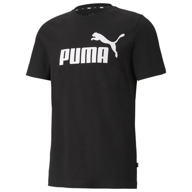 PUMA T-shirt Essentials Logo - Sort/hvid, størrelse XX-Large on Productcaster.