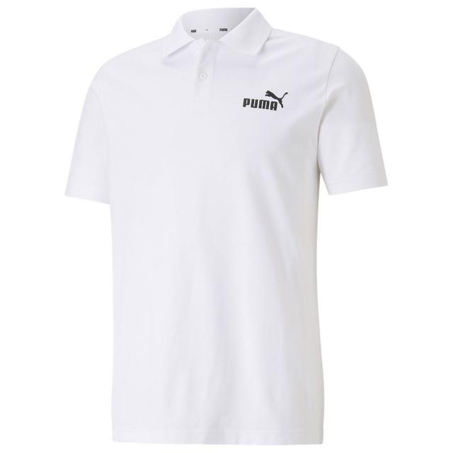 PUMA Polo Essentials Pique - White/black, size X-Large on Productcaster.