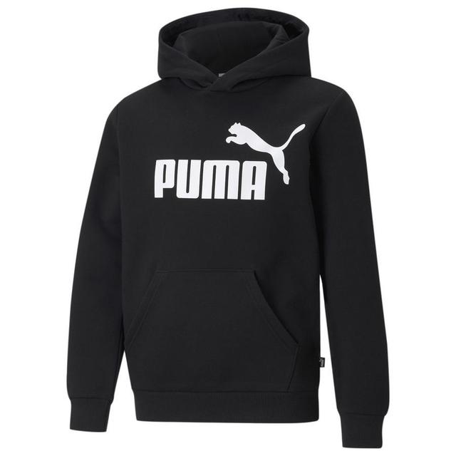 PUMA Hoodie Essentials Big Logo - Black/white Kids, size 110 cm on Productcaster.