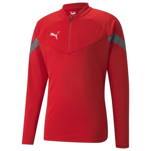 PUMA Training Shirt Teamfinal 1/4 Zip - Red, size Large on Productcaster.