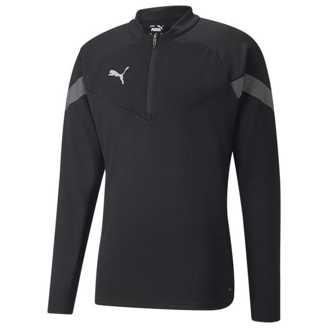 PUMA Training Shirt Teamfinal 1/4 Zip - Black, size Large on Productcaster.